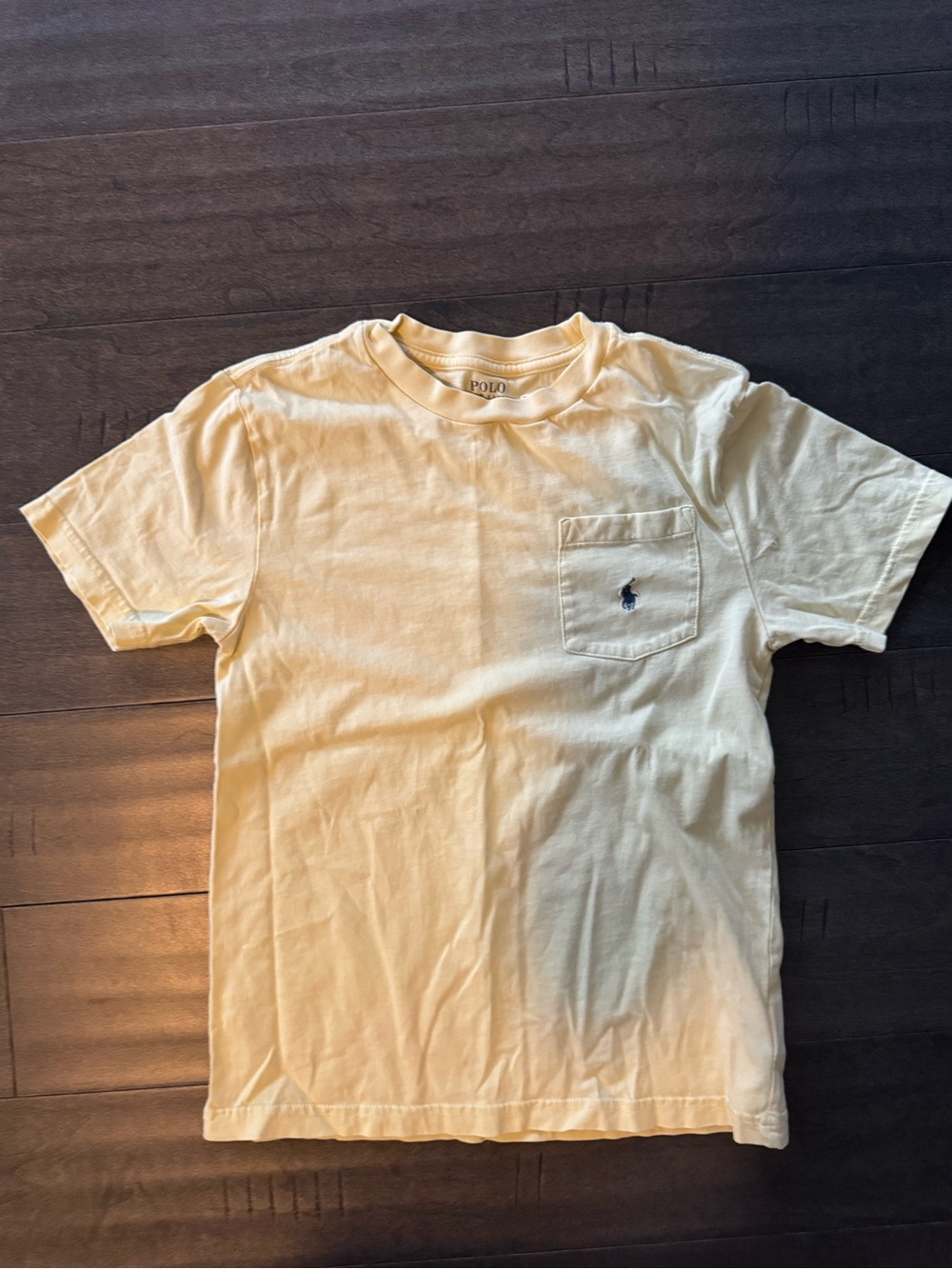 Polo Ralph Lauren Boys Yellow Pocket T Shirt Size 8 Pony Logo